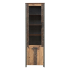 Roller  Vitrine - Old Wood Vintage - grau-Betonoptik - 62 cm breit