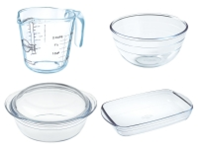 Lidl Ocuisine OCuisine 4er Set: Messbecher, Rührschüssel, Auflaufform, Kasserolle m