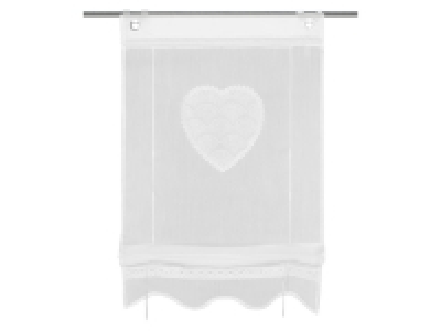 Home Wohnideen Bändchenrollo »CORAZON«, mit Stickerei, halbtransparent