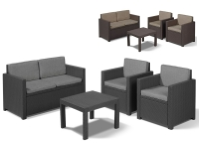 Lidl Keter Keter Allibert Lounge Set »Victoria Premium«, 4-teilig, mit Auflagen, 