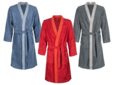 Lidl Egeria Egeria Bademantel Herren «Bruno», Kimono, reine Baumwolle, verschieden