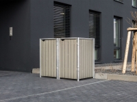 Lidl Hide Dänemark HIDE Dänemark Mülltonnenbox, für Mülltonnen bis 240 Liter, Holz, mit T