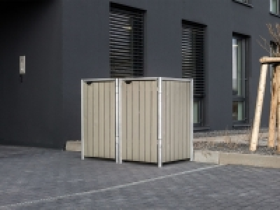 HIDE Dänemark Mülltonnenbox, für Mülltonnen bis 240 Liter, Holz, mit T