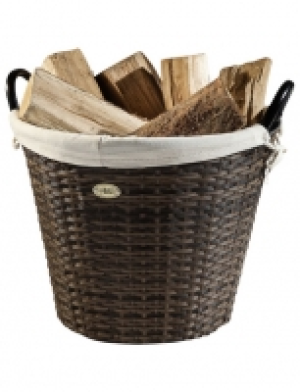 Hagebau  Feuerholzkorb, Braun | Beige, Rund, Durchmesser: 43 cm