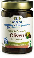 Ebl Naturkost  MANI Grüne & Kalamata Oliven in Olivenöl