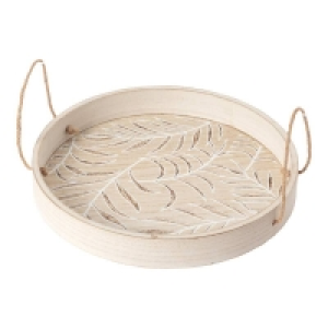 Deko-Tablett mit Blätterdesign, ca. 30x30x4cm 15.99 €