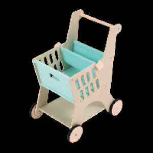 Aldi Nord Playland PLAYLAND Holz-Kindereinkaufswagen