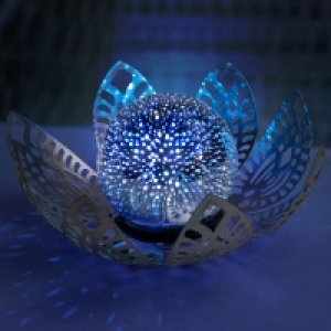 NKD  LED-Bodenleuchte in Lotusblumen-Optik, Ø ca. 23cm