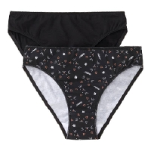 NKD  Damen-Minislip mit Katzen-Design, 2er-Pack