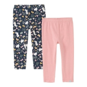 NKD  Baby-Mädchen-Leggings mit Fantasie-Muster, 2er-Pack