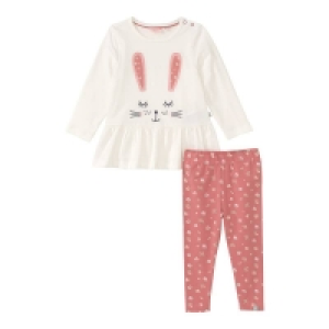 NKD  Baby-Mädchen-Set mit Hasengesicht, 2-teilig