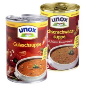 Unox Ochsenschwanzsuppe oder Gulaschsuppe, konzentriert