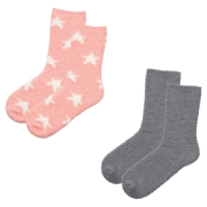 BLUE MOTION Damen Flausch-Socken, 2er-Set