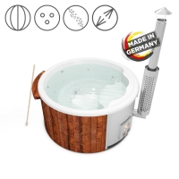 OBI  Holzklusiv Hot Tub Saphir 180 Thermoholz Spa Deluxe Wanne Weiß