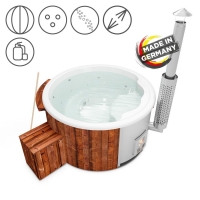 OBI  Holzklusiv Hot Tub Saphir 180 Thermoholz Spa Deluxe Clean Wanne Weiß