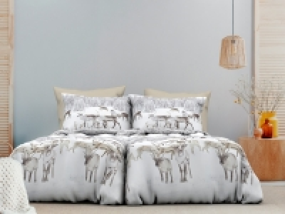 Face 2 Face Face-2-Face Flanell Bettwäsche »Hirsche«, silber