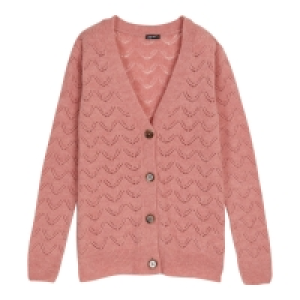 Damen-Ajour-Strickjacke mit Knöpfen in Hornoptik 12.47 €