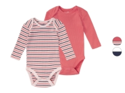 lupilu Baby Body Rippe langarm, 2 Stück