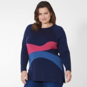 Damen-Strickpullover mit Streifendesign, große Größen 10.13 €
