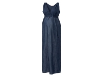 bellybutton Damen Umstands-Maxikleid, mit hohem Baumwollanteil, blau