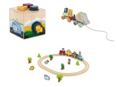 Playtive Motorikspielzeug Safari, aus Echtholz